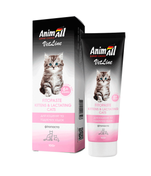 Фитопаста AnimAll VetLine Kittens&Lactating Cats для котят и кормящих кошек, 100 г