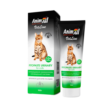 Фитопаста AnimAll VetLine Urinary для предотвращения заболеваний мочевыделительной системы у кошек, 100 г