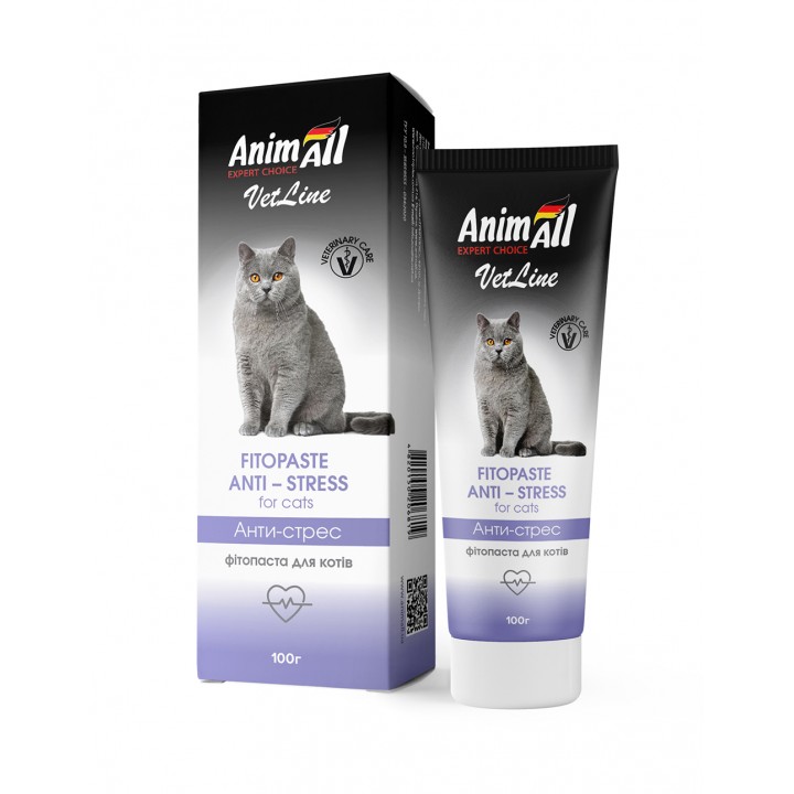 Фитопаста AnimAll VetLine Antistress для кошек, 100 г