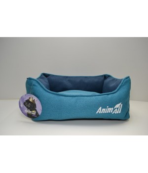 Лежанка AnimAll Gama S Aqua для собак и кошек, бирюзовая, 45×35×16 см