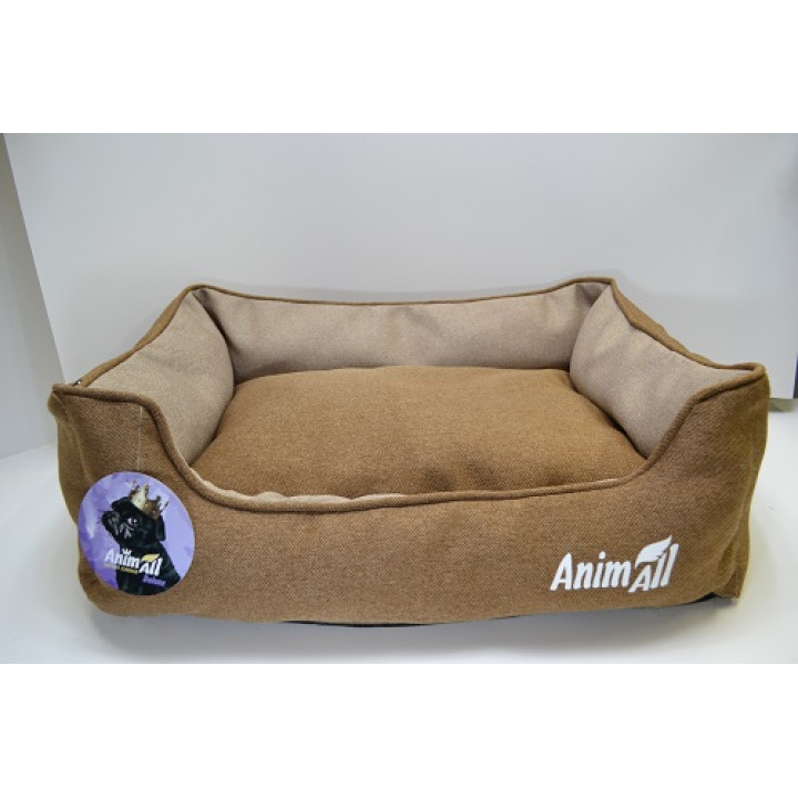 Лежанка AnimAll Gama L Gold Brown для собак и кошек, золотисто-коричневая, 65×51×18 см