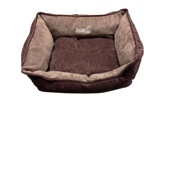 Лежанка AnimAll Nena S VELOURS Berry для собак и кошек, коричневая, 45×35×16 см