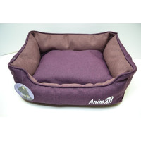 Лежанка AnimAll Anna M Dark Violet для собак и кошек, фиолетовая, 55×43×17 см