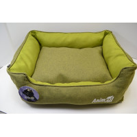 Лежанка AnimAll Anna L Salad для собак и кошек, салатовая, 65×51×18 см