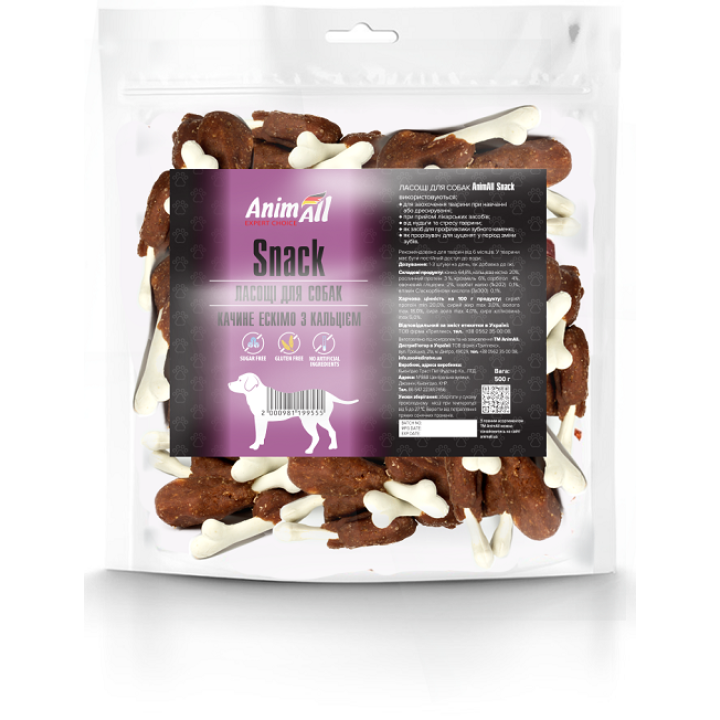 Лакомство AnimAll Snack утиное эскимо с кальцием для собак, 500 г