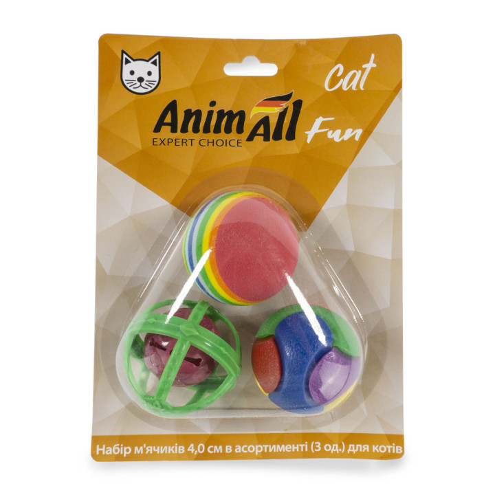 ТМ AnimAll Fun Cat, VP064 Набор игрушек для котов- 3 шт