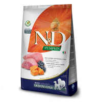 Беззерновий сухий корм Farmina N&D, для собак середніх і великих порід, ягня з гарбузом і чорницею, 12 кг