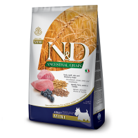 Низькозерновий сухий корм Farmina N&D, для собак дрібних порід, ягня з чорницею, 7 кг