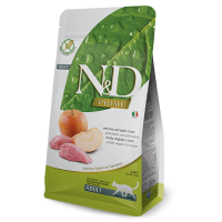 Беззерновой сухой корм Farmina N&D GRAIN FREE для взрослых кошек, с диким кабаном и яблоком, 1.5 кг