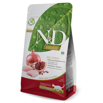 Беззерновой сухой корм Farmina N&D Grain Free для стерилизованных взрослых кошек, с курицей и гранатом, 5 кг