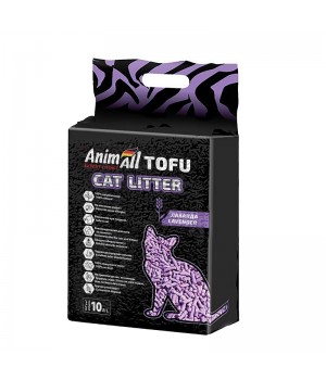 Соєвий наповнювач AnimAll Tofu Lavender з ароматом лаванди, для котів, 10 літрів (4,66 кг)
