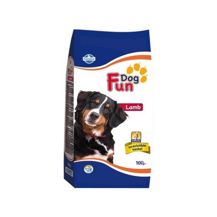 Повнораціонний сухий корм Farmina Fun Dog, для дорослих собак, з ягням, 10 кг