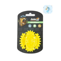Игрушка AnimAll GrizZzly мультифункциональный мяч, для собак, 7.5 см, жёлтая