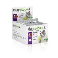 Мілпразон таблетки для котів 4-8 кг, 16мг/40мг (блістер/4 таб), 1 таблетка