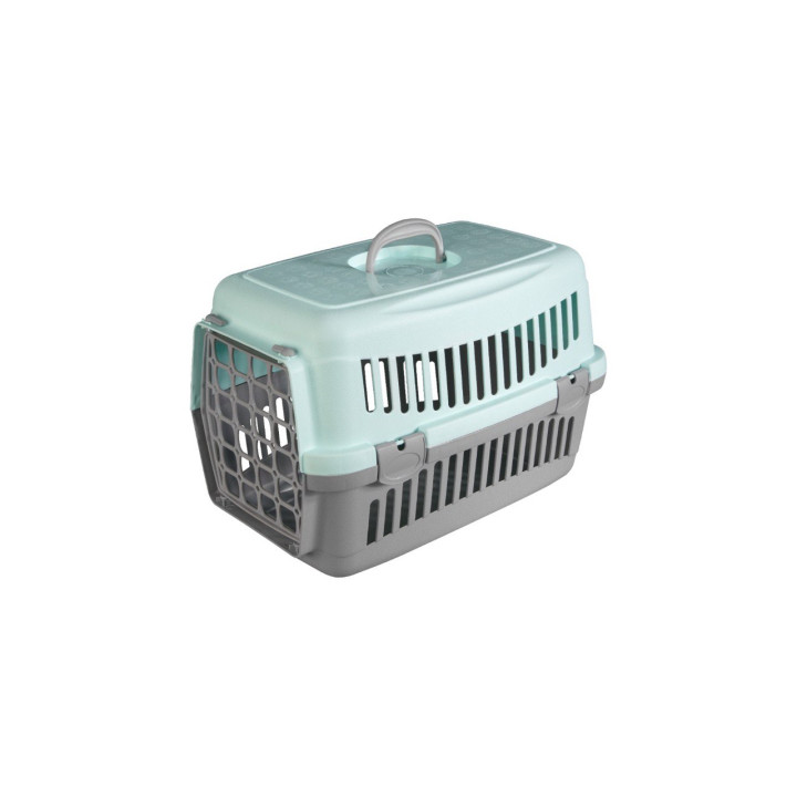 Переноска AnimAll CNR-102 для кошек и собак, серо-мятная, 48.5×32.5×32.5 см