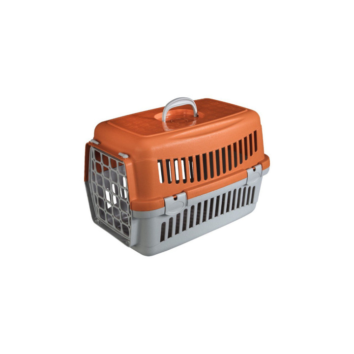 Переноска AnimAll CNR-102 для кошек и собак, серо-оранжевая, 48.5×32.5×32.5 см