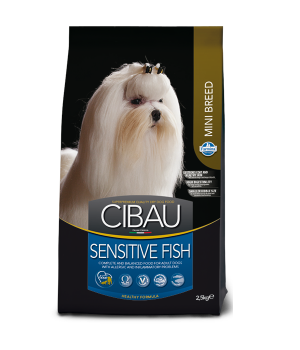 Сухой корм Farmina Cibau Sensitive Adult для собак мелких пород с чувствительным пищеварением, рыба, 2.5 кг