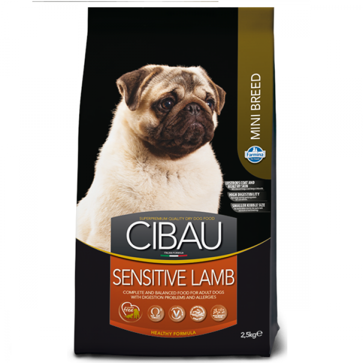 Сухий корм Farmina Cibau Sensitive Adult для собак дрібних порід з чутливим травленням, ягня, 2.5 кг