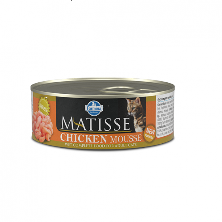 Влажный корм Farmina Matisse Cat Mousse Chicken для взрослых кошек, с курицей, 85 г