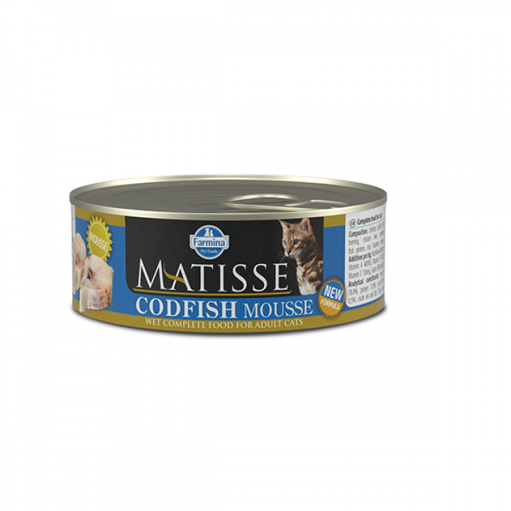 Влажный корм Farmina Matisse Cat Mousse Codfish для взрослых кошек, с треской, 85 г