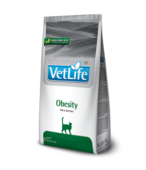 Сухий корм Farmina Vet Life Obesity для котів, дієтичне харчування для зниження зайвої ваги, 400 г