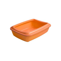 Туалет под наполнитель AnimAll для кошек, с лопаткой, оранжевый, 50×37×13.5 см