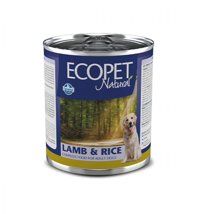 Вологий корм Farmina Ecopet Natural Dog Lamb&Rice для собак, з ягням, 300 г