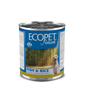 Вологий корм Farmina Ecopet Natural Dog Fish&Rice для собак, з оселедцем, 300 г