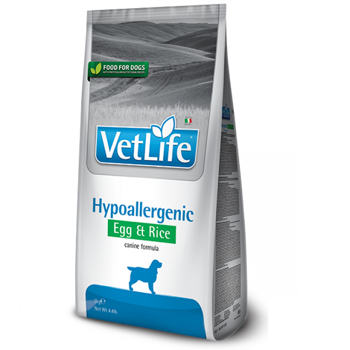 Сухий лікувальний корм для собак Farmina Vet Life Hypoallergenic Egg & Rice дієтичне харчування, при харчовій алергії, 2 кг