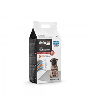 Пелюшки AnimAll Puppy Training Pads для собак і цуценят, з активованим вугіллям, 60×90 см, 10 шт