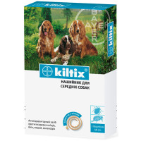 Нашийник Bayer Kiltix проти бліх та кліщів для собак, 48 см