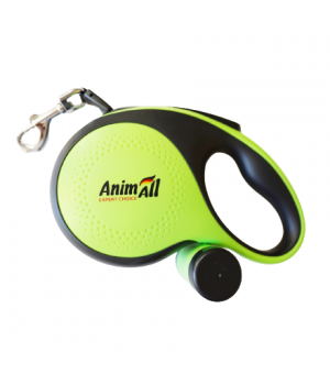 TM AnimAll Рулетка-повідець з диспенсером М до 30 кг/5 метрів, зелена