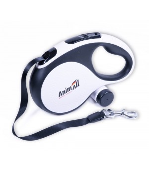 TM AnimAll Рулетка-поводок с диспенсером ХL до 50 кг/8 метров, белая