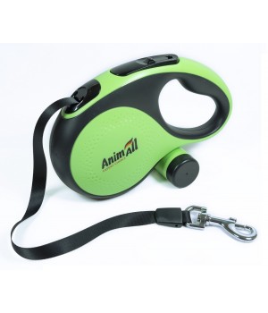 TM AnimAll Рулетка-повідець з диспенсером ХL до 50 кг/8 метрів, зелена