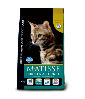 Сухий корм Farmina Matisse Adult Chicken & Turkey для дорослих котів, курка та індичка, 400 г
