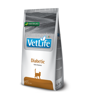 Сухий лікувальний корм для котів Farmina Vet Life Diabetic дієтичне харчування, для контролю рівня глюкози в крові при цукровому діабеті, 400 г