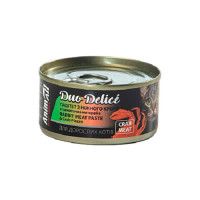 Вологий корм для котів AnimAll Duo Delice - Паштет з кролика зі шматочками краба, 80 г