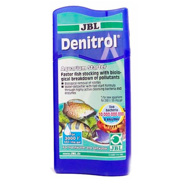 Стартовые бактерии JBL Denitrol для пресноводных и морских аквариумов, 250 мл