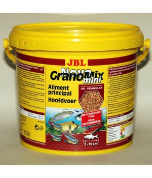 Основний корм у формі гранул JBL NovoGranoMix mini для невеликих риб, 5.5 л
