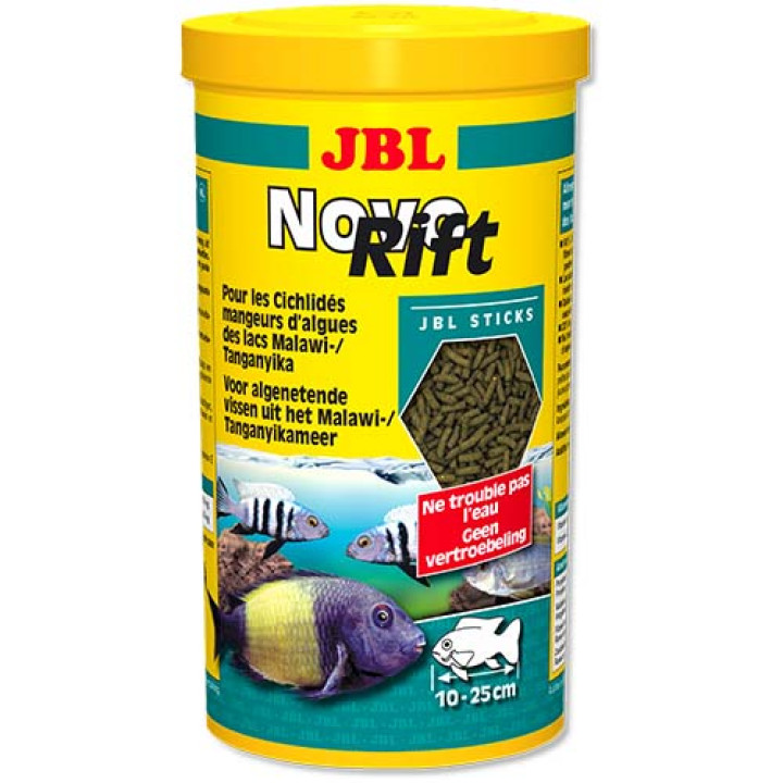 Основний корм у формі паличок JBL Novo Rift для рослиноїдних цихлид, 1 л