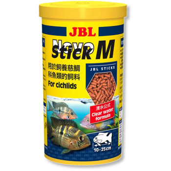 Основний корм JBL NovoStick M в формі паличок для хижих цихлид, 5.5 л