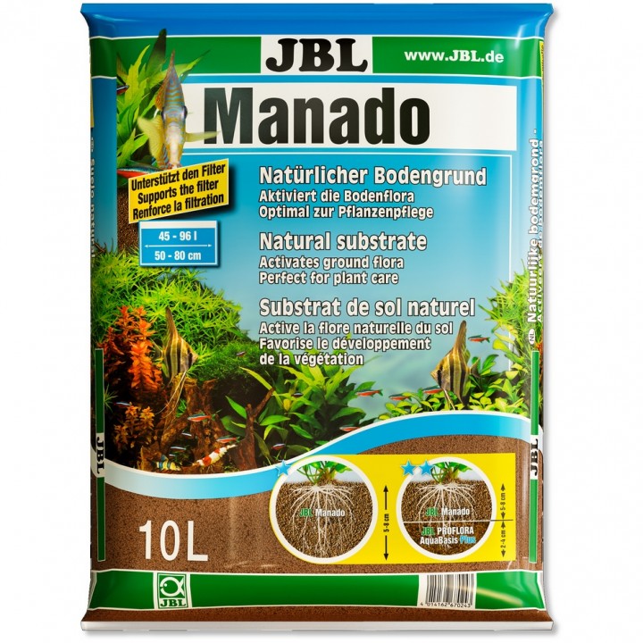 Натуральный субстрат JBL Manado для пресноводных аквариумов, 10 л