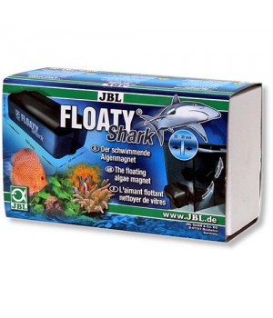 Плавающий магнитный скребок JBL Floaty Shark для чистки толстых аквариумных стекол