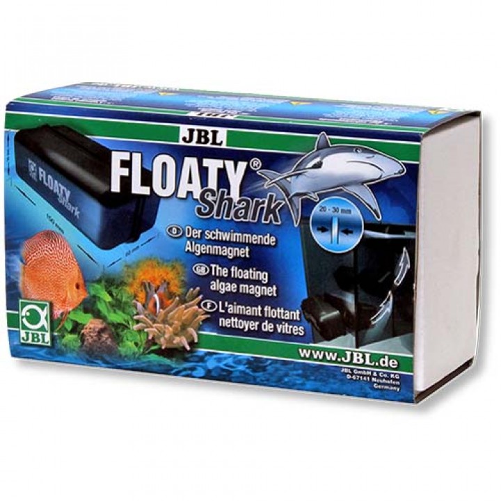 Плаваючий магнітний скребок JBL Floaty Shark для чищення товстих акваріумних стекол