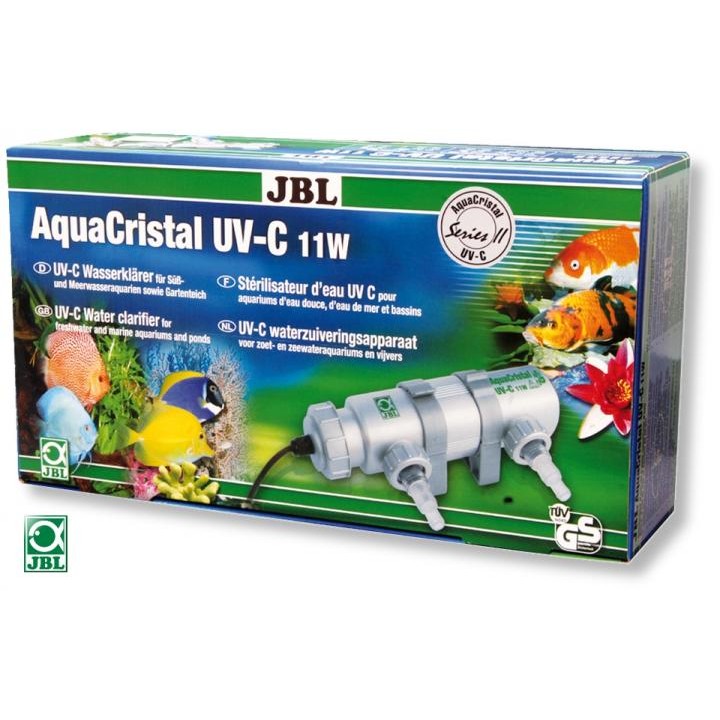 Стерилізатор JBL AquaCristal UV-C 11 Вт для швидкого усунення помутніння води в акваріумі
