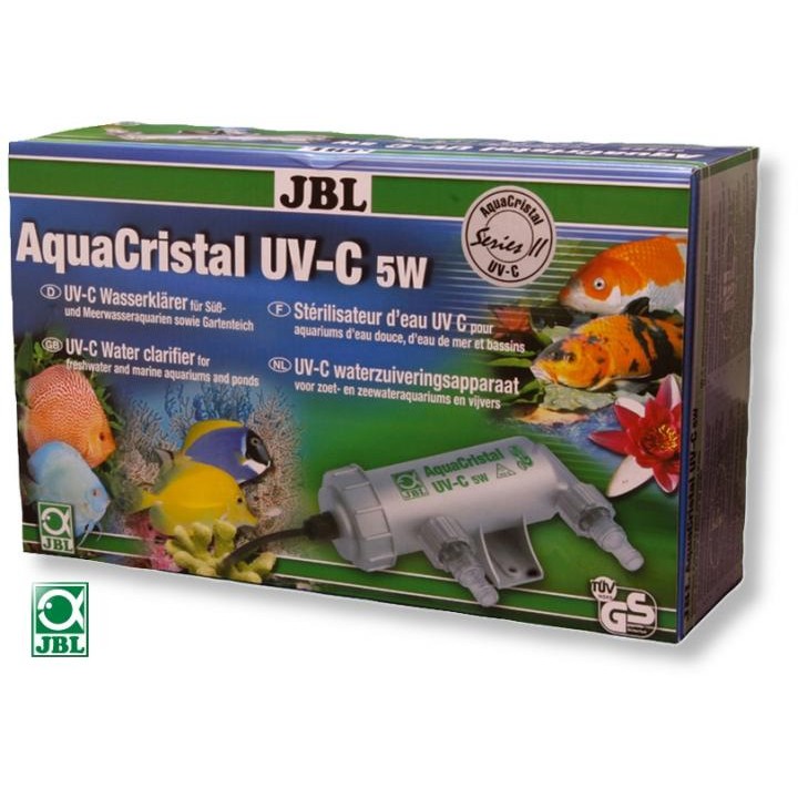 Стерилізатор JBL AquaCristal UV-C 5 Вт для швидкого усунення помутніння води в акваріумі