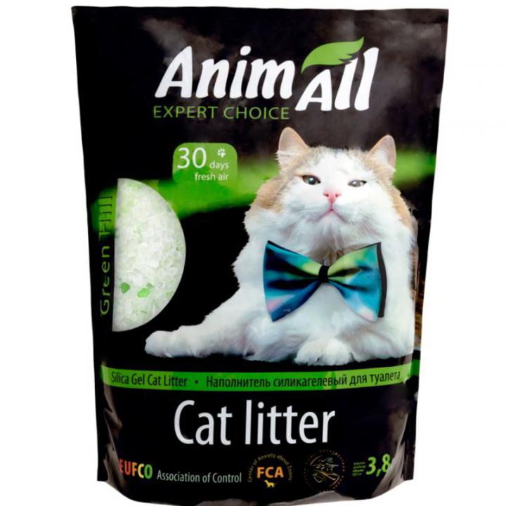 Силікагелевий наповнювач AnimAll Кристали смарагду, для котів, 3.8 л (1.6 кг)