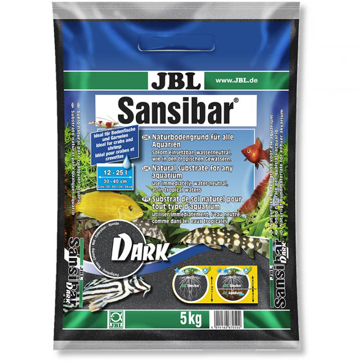 Чёрный донный грунт JBL Sansibar Dark для пресноводных и морских аквариумов, 5 кг