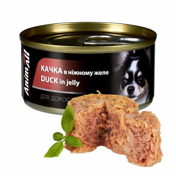 Влажный корм AnimAll для собак, утка в нежном желе, 85г