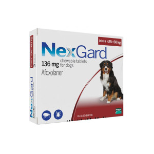 Таблетки Boehringer Ingelheim NexGard от блох и клещей для собак XL, 25-50 кг, цена за 1 таблетку